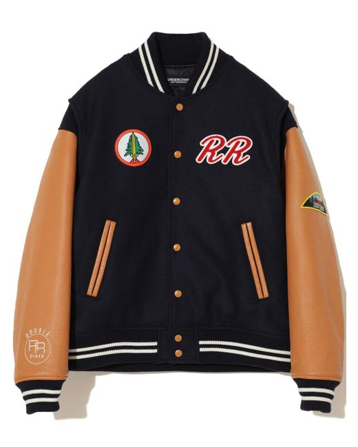 Undercover Blue Twin Peaks Varsity Jacket for men