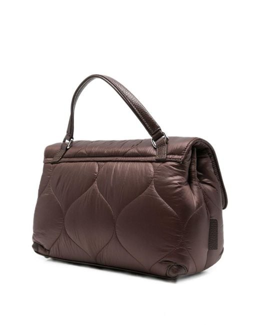 Zanellato Brown Postina Lunaria Small Leather Handbag