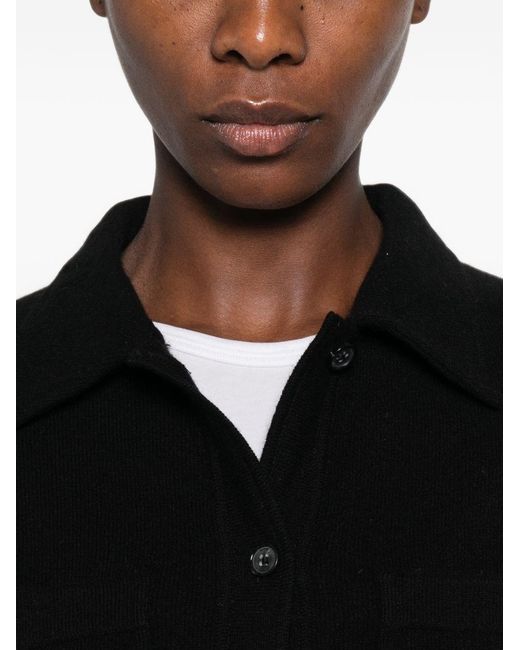 Totême Black Cashmere Shirt