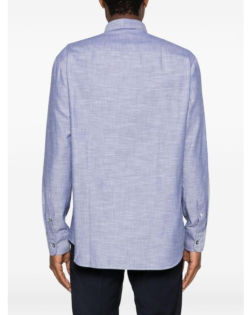 Brioni Purple Cotton Shirt for men