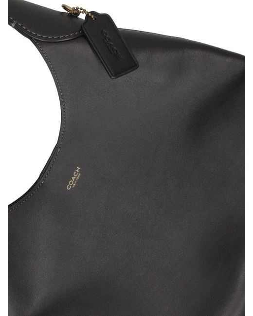 COACH Black Brooklyn 28 Leather Hobo Bag
