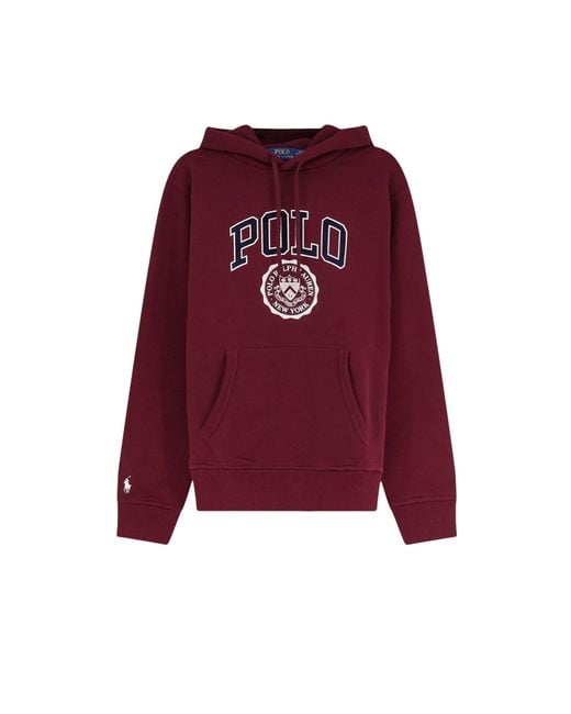 Polo Ralph Lauren Red Logo Fleece Hoodie for men
