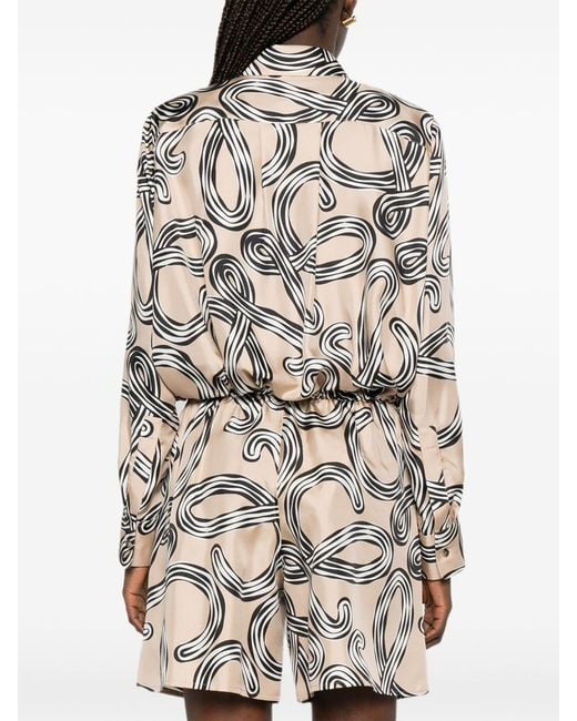 Loewe White Paula's Ibiza Printed Silk Shirt