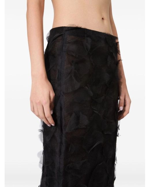 Max Mara Black Silk Long Skirt