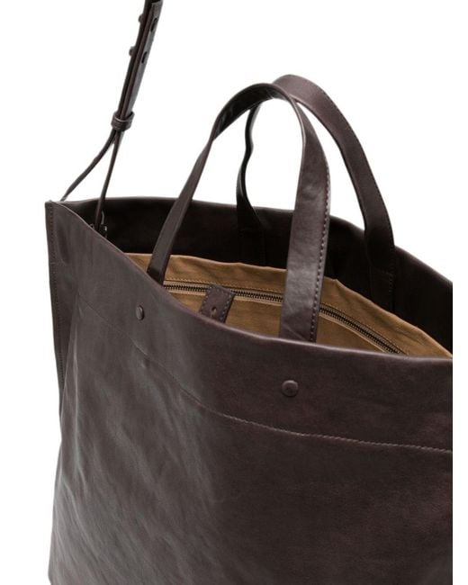 Lihann George Black Matti Leather Tote Bag