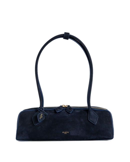 Alaïa Blue Le Teckel Medium Leather Shoulder Bag