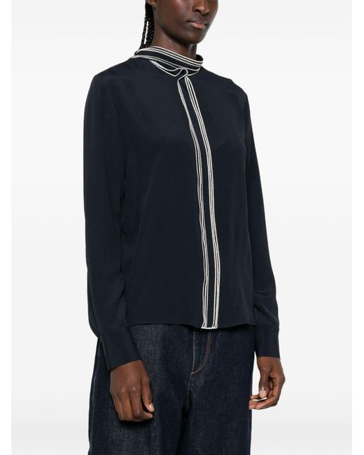 Fabiana Filippi Blue Silk Blend Shirt