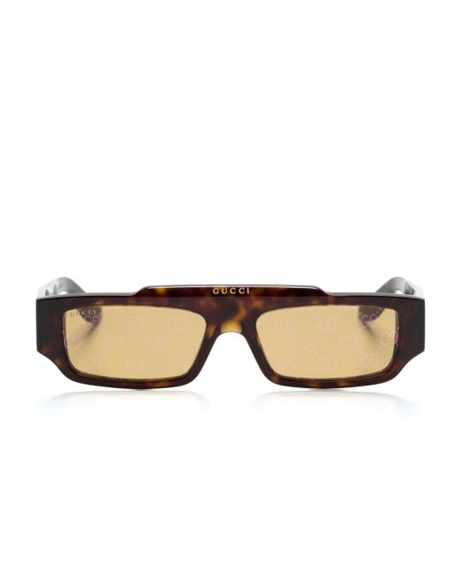 Gucci Natural Rectangle-frame Sunglasses