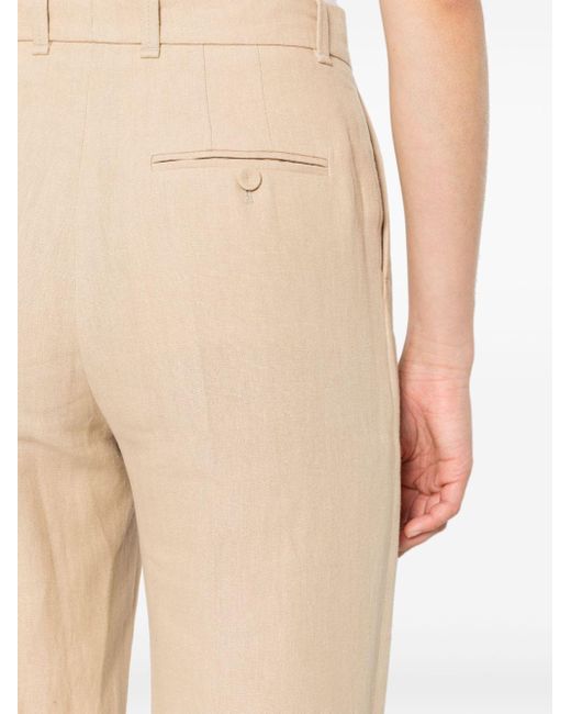 Chloé Natural High-waist Wide-leg Trousers
