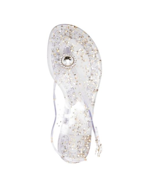 Casadei White Thong Sandals