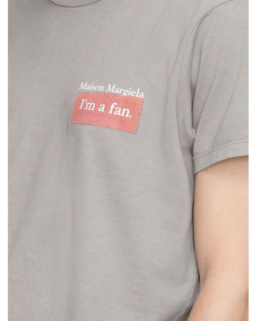 Maison Margiela Gray Cotton T-Shirt for men