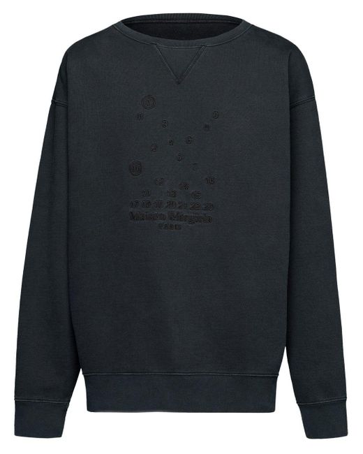Maison Margiela Blue Numeric Logo Sweatshirt for men