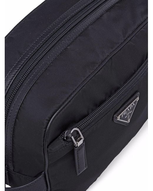 Prada Blue Re-Nylon And Saffiano Travel Pouch for men