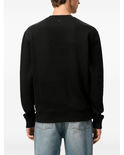 AMI Black Ami De Coeur Cotton Sweatshirt for men