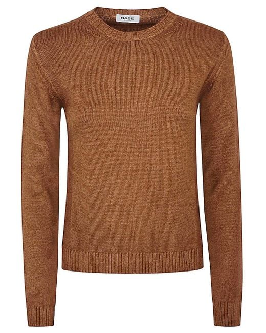 Base London Brown Wool Crewneck Jumper