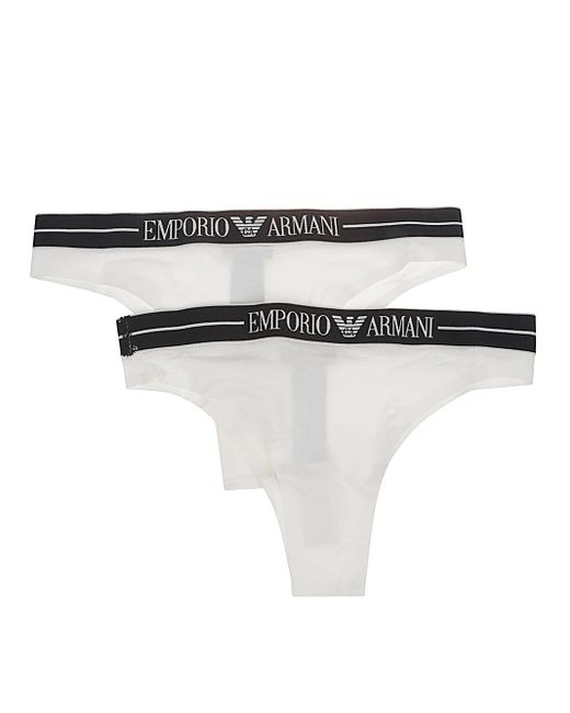 Emporio Armani White Cotton Underwear