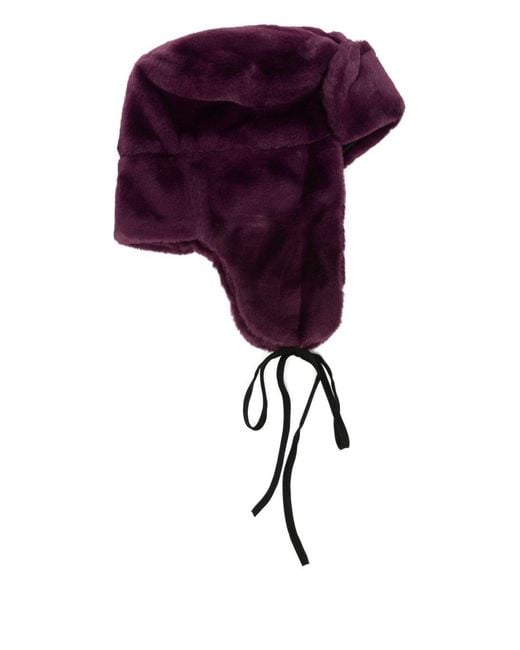 Paul Smith Purple Faux Fur Hat