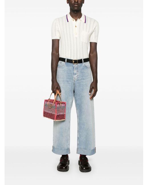 Valentino Blue Wide-Leg Jeans for men