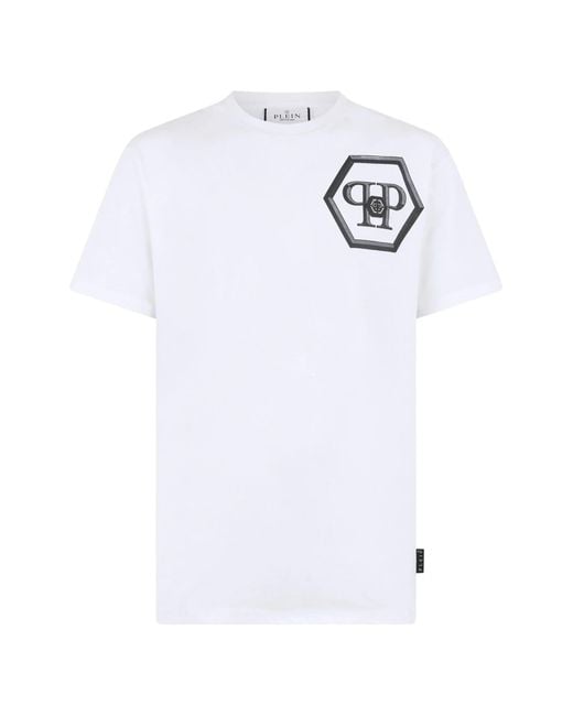 Philipp Plein White T-Shirt With Logo for men