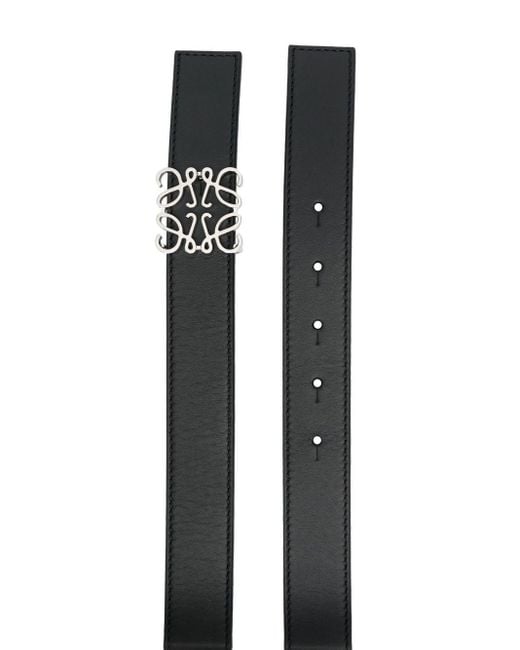 Loewe Black Anagram Reversible Leather Belt