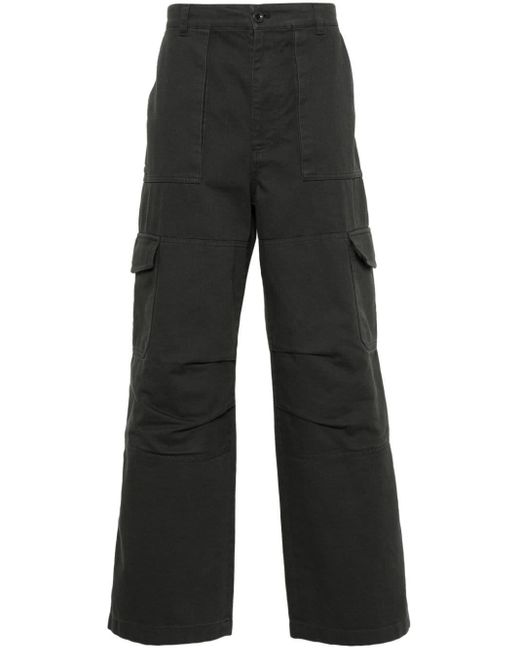 Acne Black Wide-leg Cargo Trousers for men