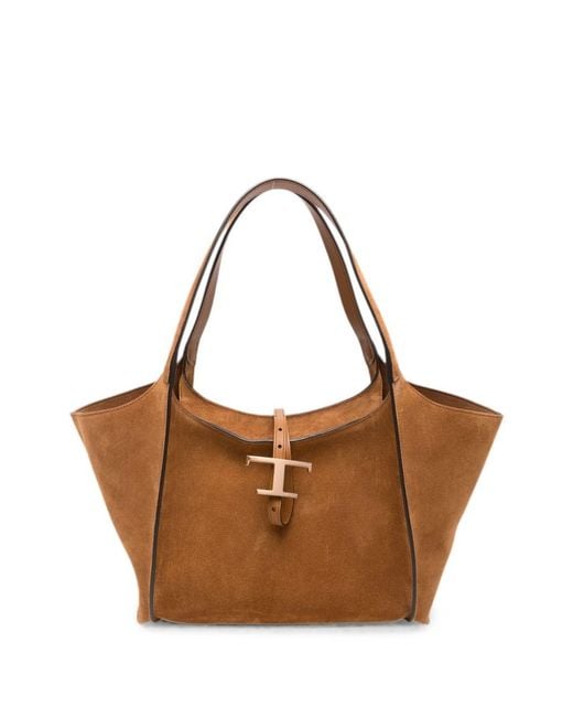 Tod's Brown T-Timeless Small Leather Tote Bag