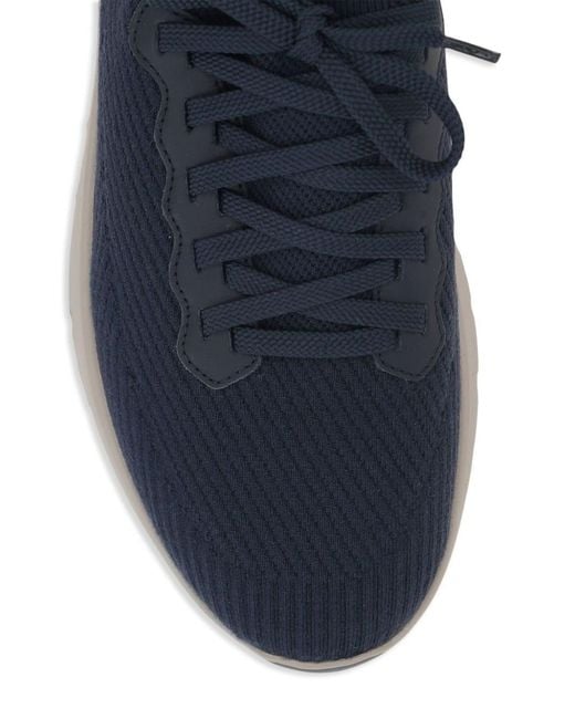 Brunello Cucinelli Blue Wool Sneakers for men