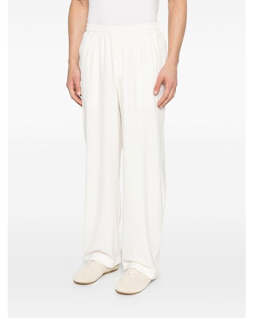 Emporio Armani White Straight-Leg Trousers for men