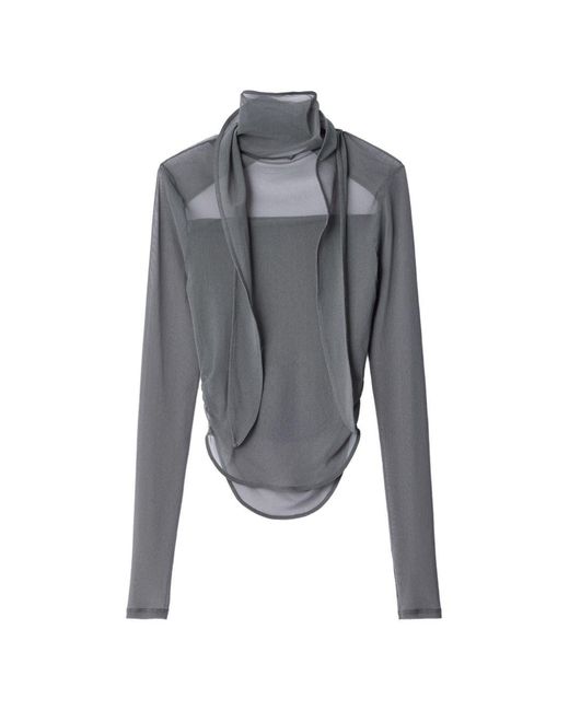 Lemaire Gray Ballerina Foulard Top