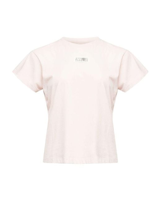 MM6 by Maison Margiela Pink Cotton T-Shirt