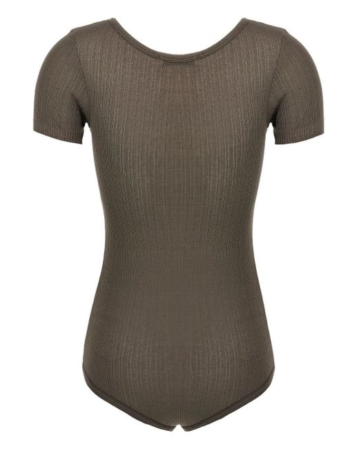 Lemaire Gray V-Necked Body Suit