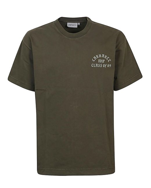 T-shirt In Cotone Organico Con Logo di Carhartt in Green da Uomo