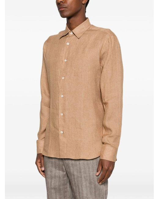 Brioni Natural Linen Shirt for men