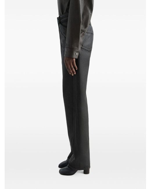 Lemaire Gray Leather Trousers