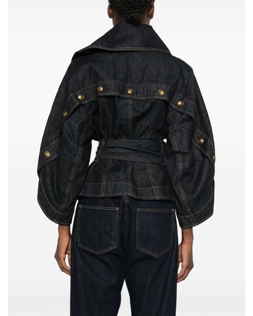 Zimmermann Black Valiant Buttoned Denim Jacket