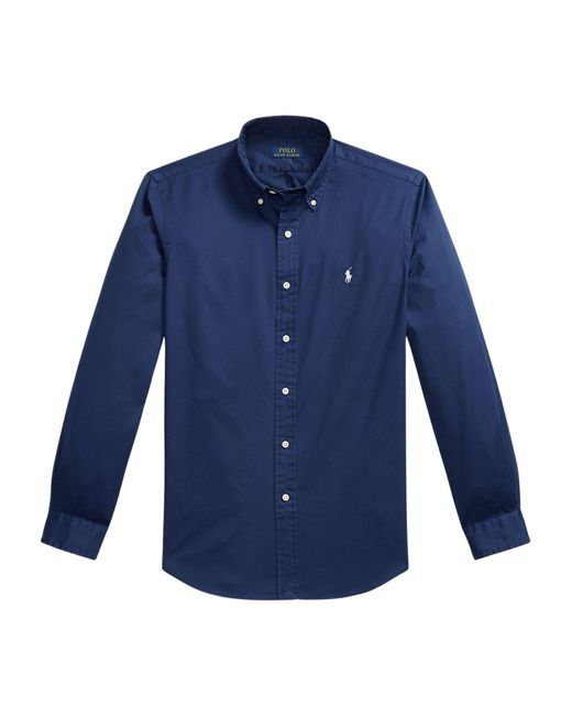 Polo Ralph Lauren Blue Shirt With Logo for men