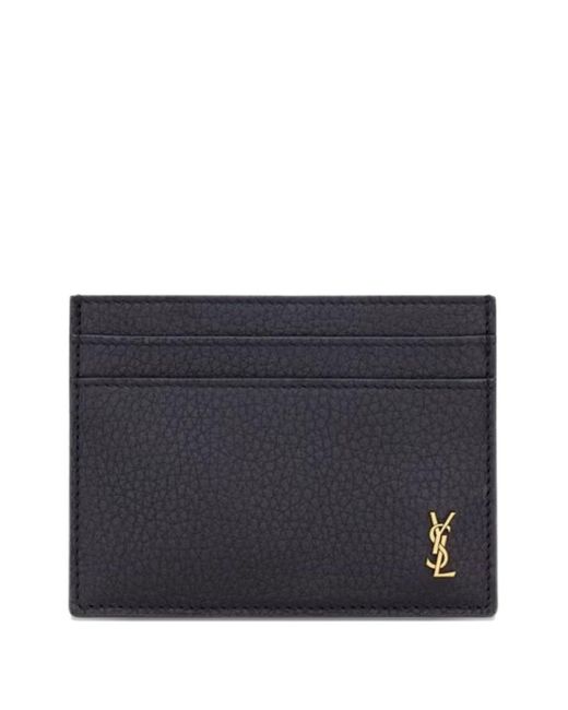 Saint Laurent Blue Tiny Cassandre Card Holder for men