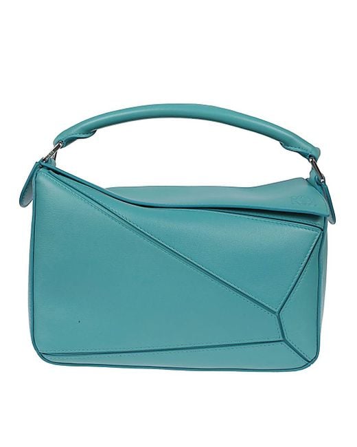 Borsa Puzzle Edge Mini di Loewe in Blue