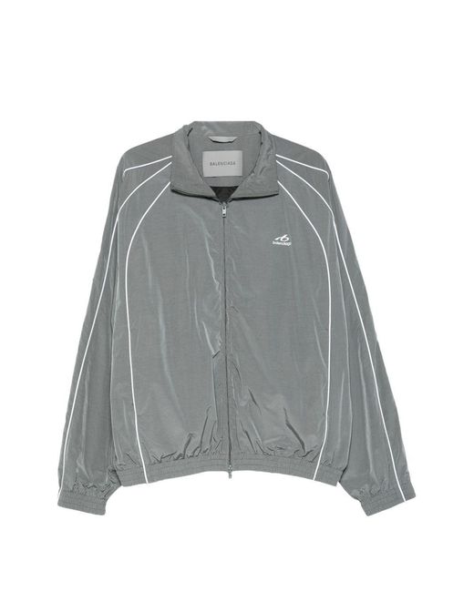 Balenciaga Gray Cotton Blend Sweatshirt for men