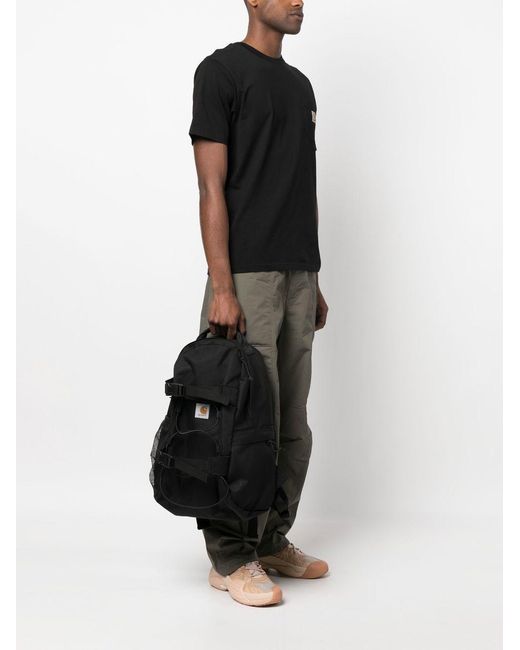 Carhartt Black Zip-Up Backpack With Logo Patch for men