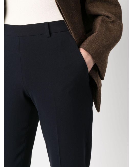 Alberto Biani Blue Slim-fit Cropped Trousers