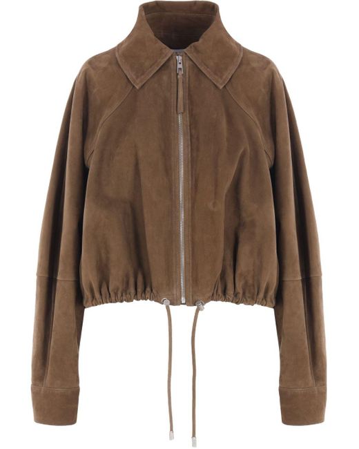 Loewe Brown Leather Baloon Jacket