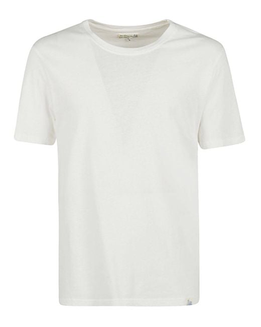 T-shirt in cotone organico di Merz B. Schwanen in White da Uomo