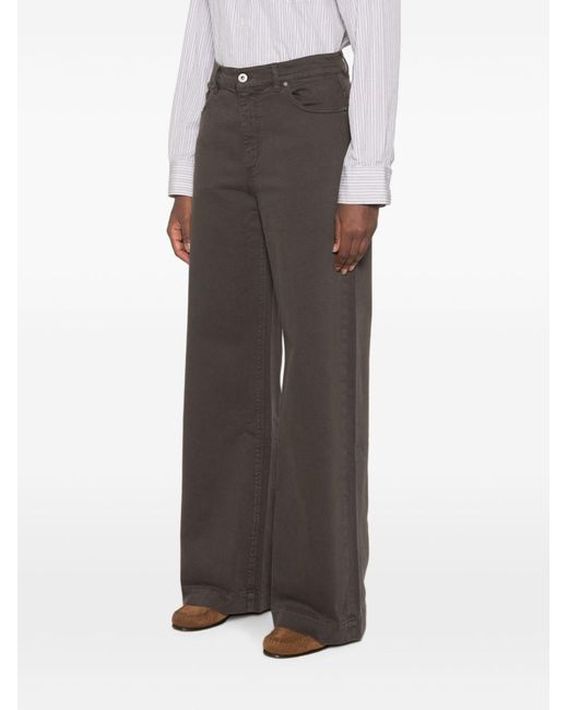 P.A.R.O.S.H. White Wide-Leg Denim Jeans