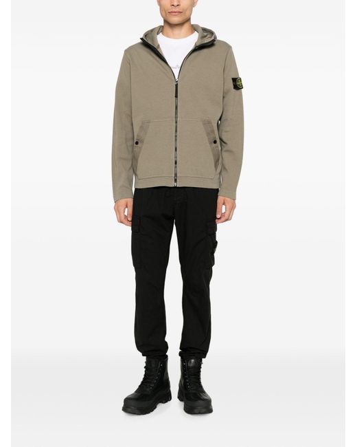 Stone Island Brown Cotton Hoodie for men