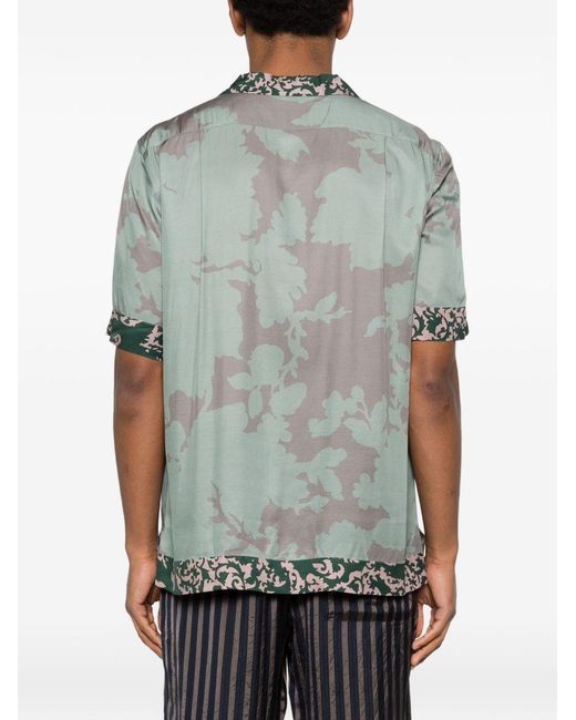 Dries Van Noten Gray Carltone Shirt for men