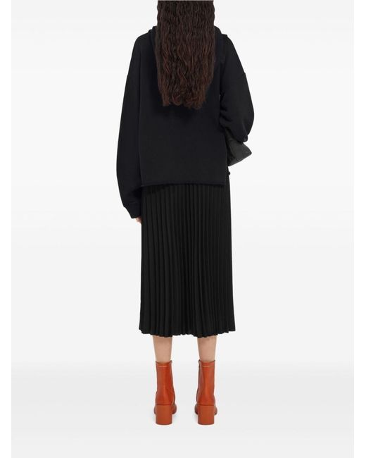 MM6 by Maison Margiela Black Logo Cotton Hoodie