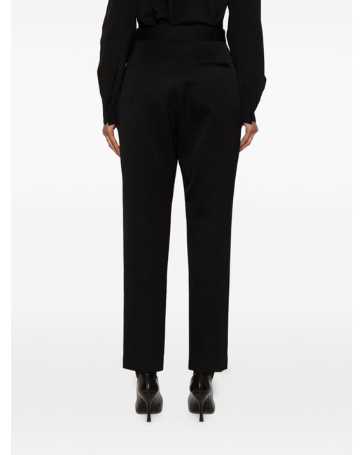 The Row Black Eranza Wool Trousers