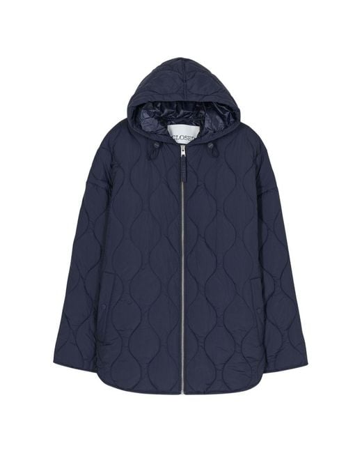 Closed Blue Quilted Nylon Blouson Jacket