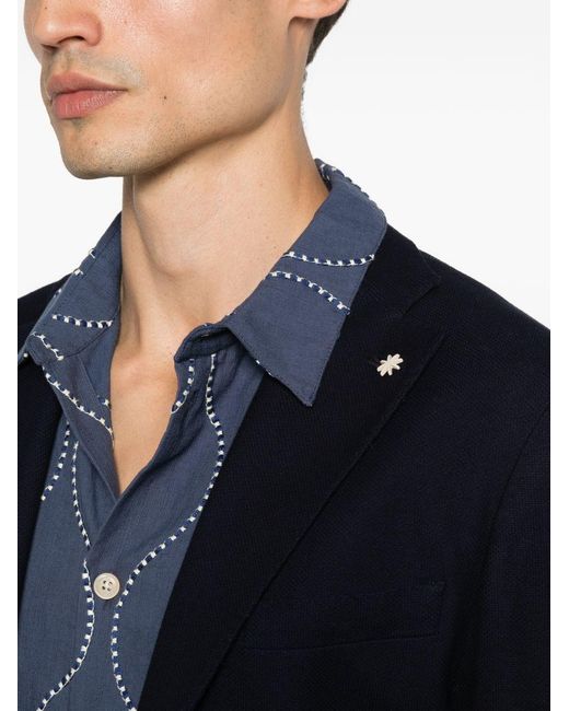 Manuel Ritz Blue Cardigan With Buttons for men